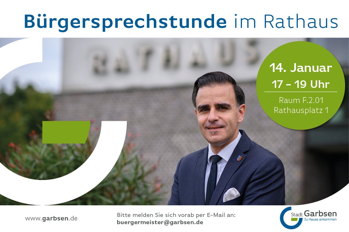 Bürgersprechstunde am 14. Januar im Rathaus
