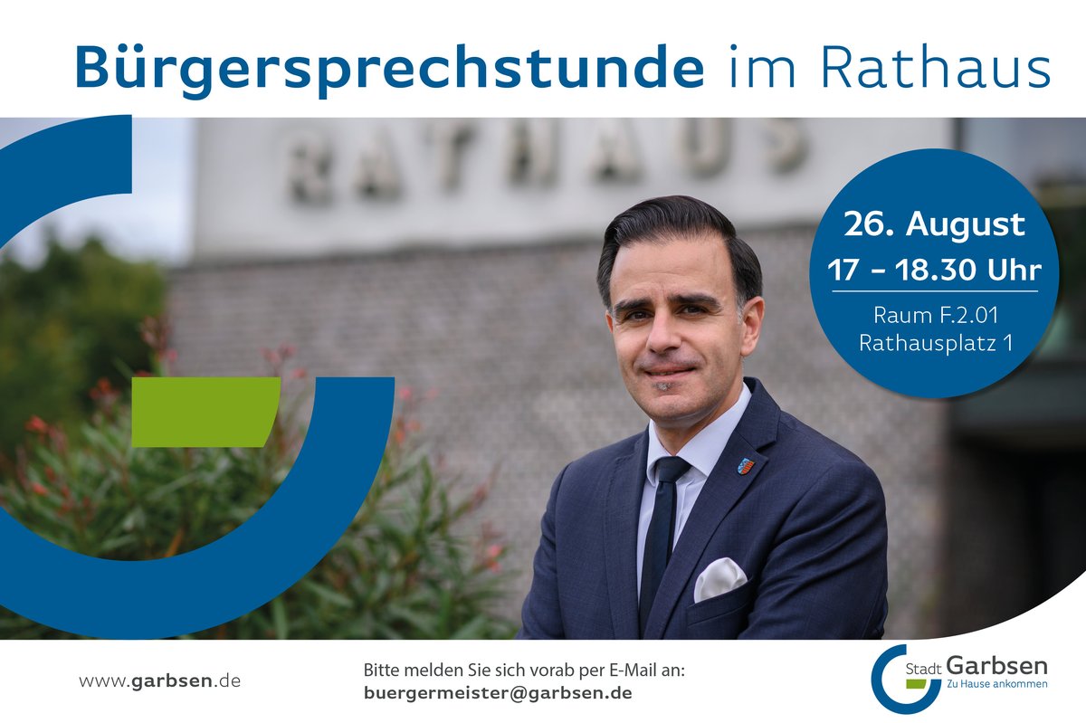 Bürgersprechstunde am 26. August im Rathaus