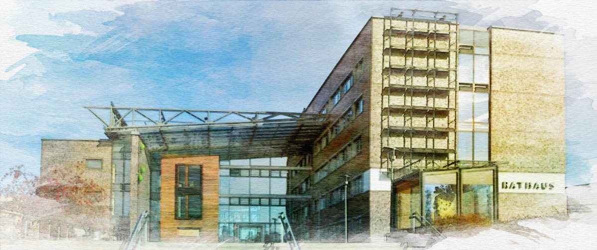 Rathaus_Garbsen_watercolor