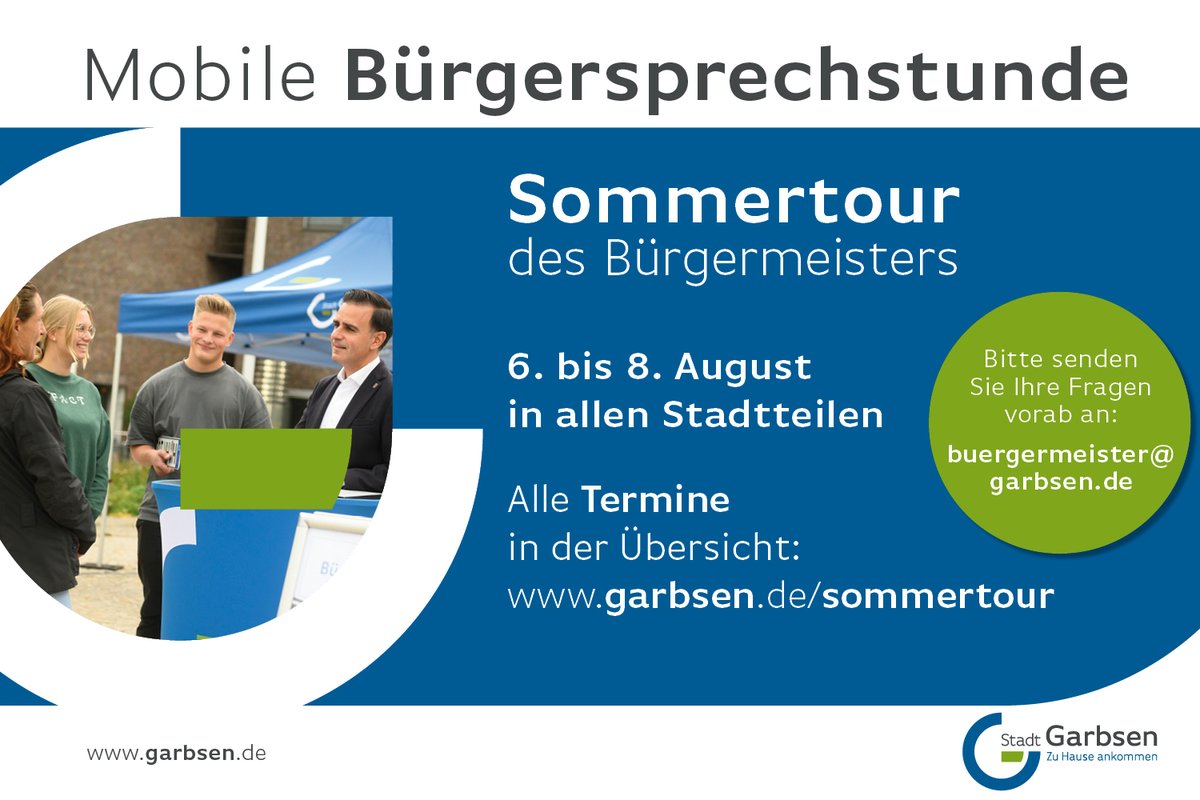 Sommertour: Bürgermeister besucht alle Stadtteile