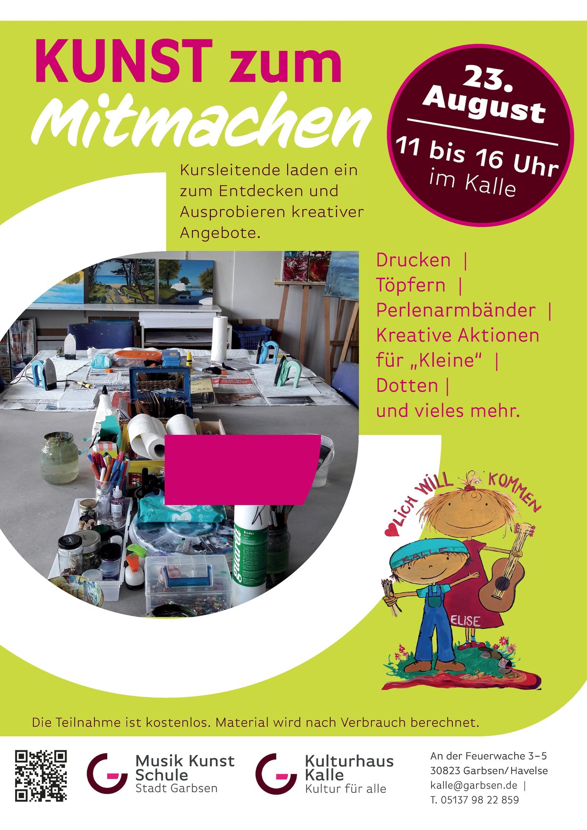 Im Kalle gibt es Kunst zum Mitmachen